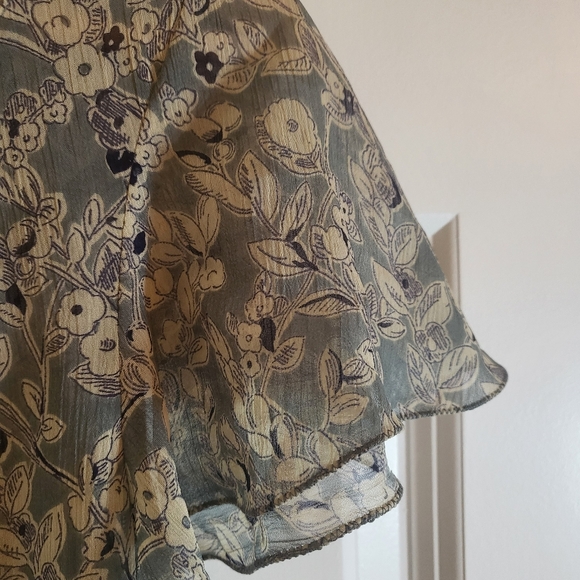 Denim & Supply Ralph Lauren Dress Blue Floral V-Neck High-Low Midi 6 Boho-chic - Picture 8 of 11